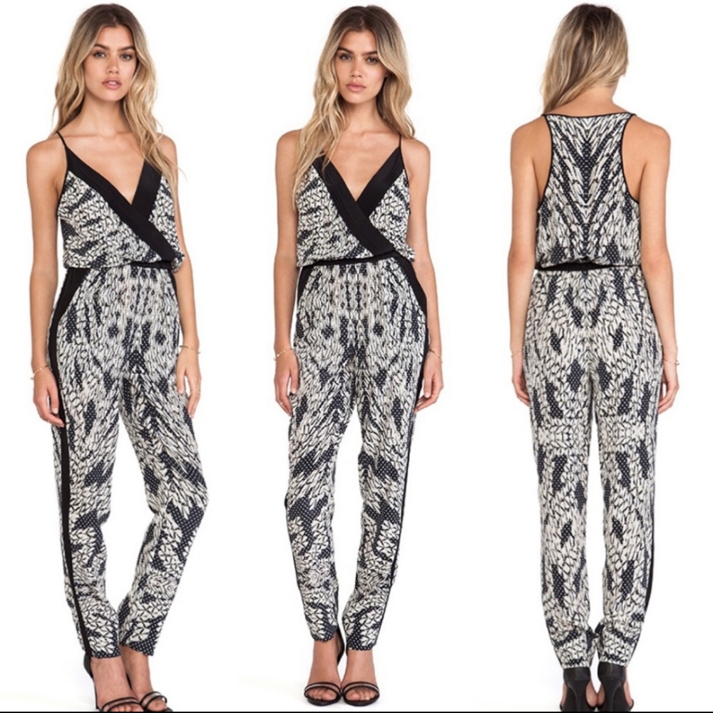 Diane von Furstenberg silk Shany Panther jumpsuit